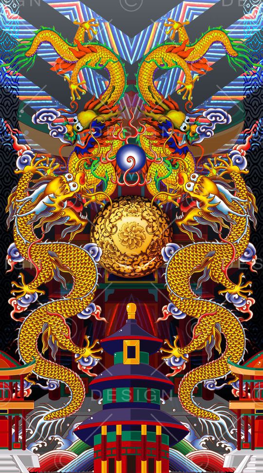 中国风定位印花华亿平台图片