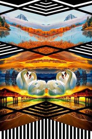 照片景观印花华亿平台图片