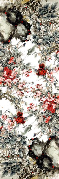 牡丹印花华亿平台图片