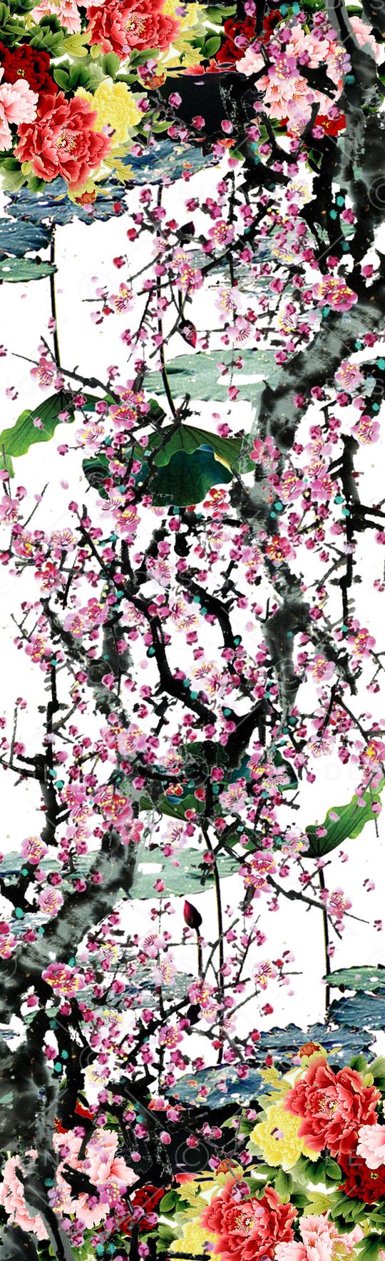 荷花印花华亿平台图片