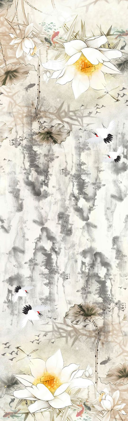 荷花印花华亿平台图片