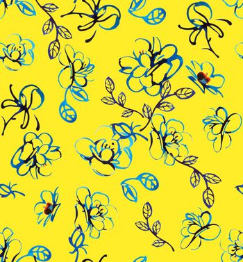 475162-时尚潮流中国风青花绘画花卉