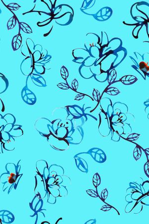 花卉印花华亿平台图片