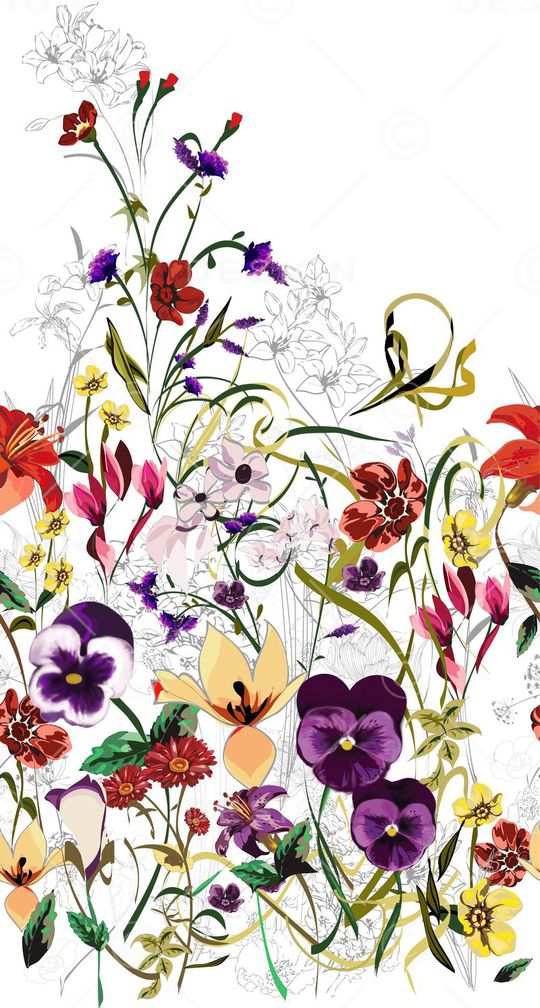 纯手绘印花华亿平台图片