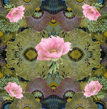 475195- 复古时尚花卉华亿平台 