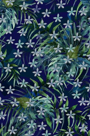 热带风情印花华亿平台图片