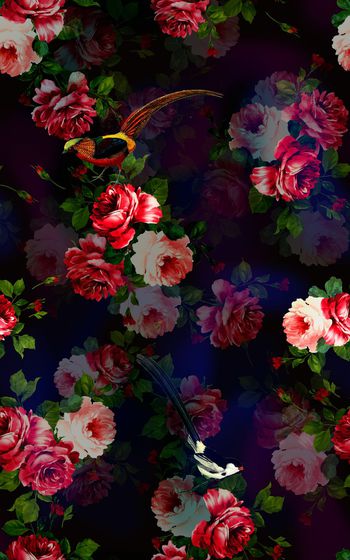 475210-油画花鸟组合