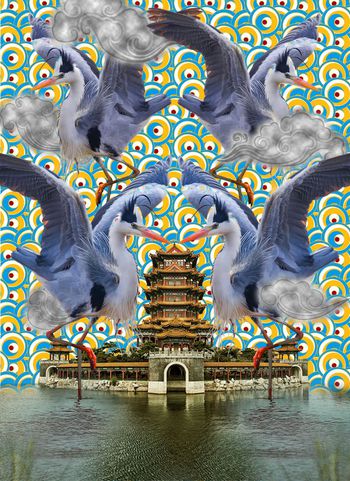 中国风印花华亿平台图片