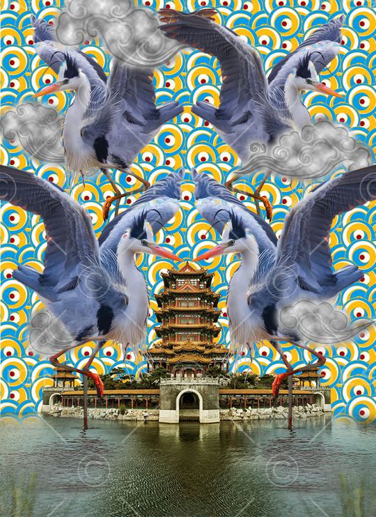 中国风印花华亿平台图片