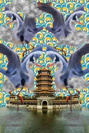 中国风印花华亿平台图片