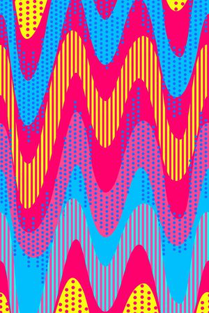 时尚大波浪印花华亿平台图片