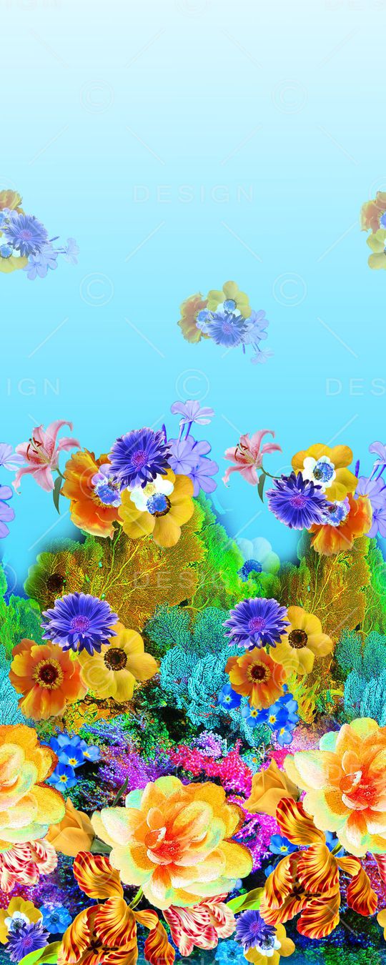 时尚花卉印花华亿平台图片