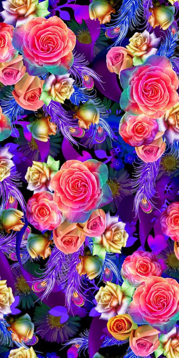 时尚花卉印花华亿平台图片