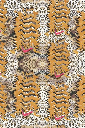 豹纹印花华亿平台图片