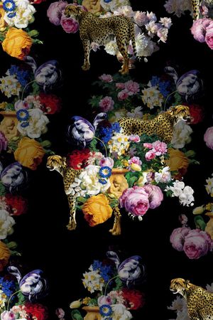 花卉豹子印花华亿平台图片