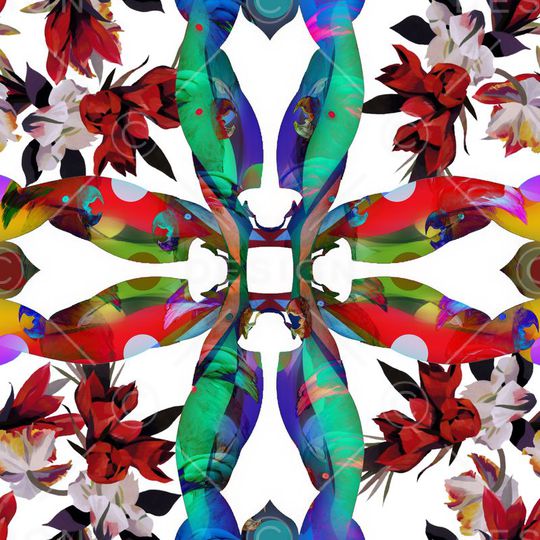 花卉印花华亿平台图片