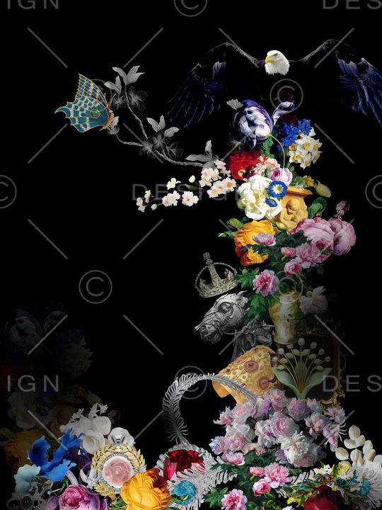 复古油画印花华亿平台图片