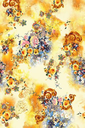 欧式花边纹印花华亿平台图片