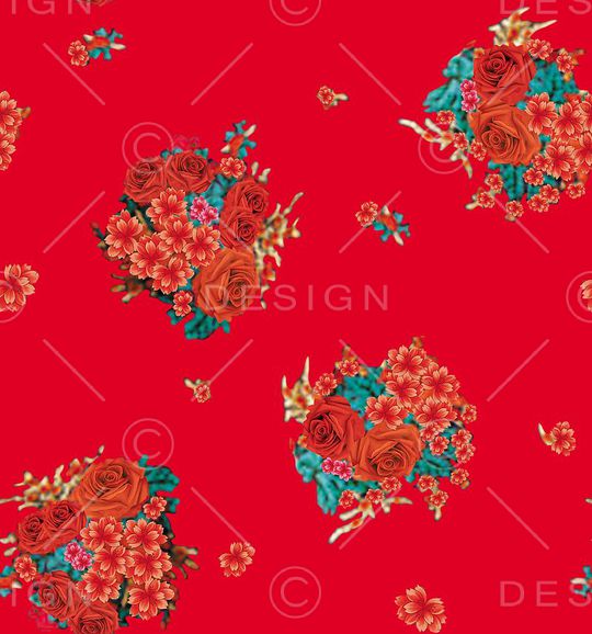 田园风印花华亿平台图片