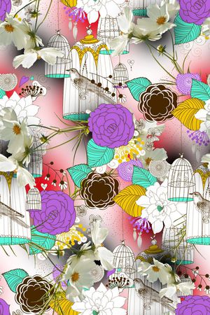 花卉印花华亿平台图片