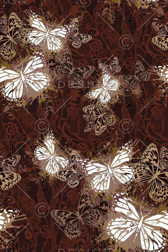 蝴蝶印花华亿平台图片