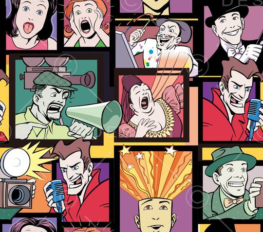 潮流时尚印花华亿平台图片