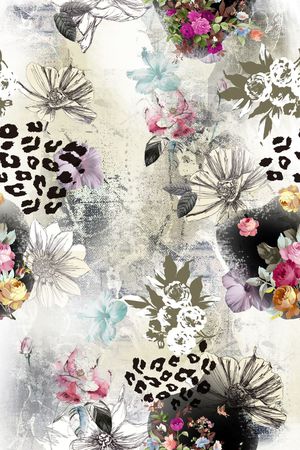 抽象复古印花华亿平台图片