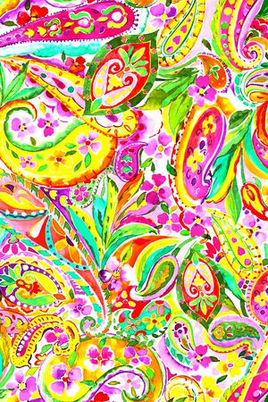 彩色手绘印花华亿平台图片