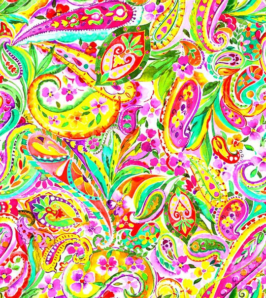 彩色手绘印花华亿平台图片