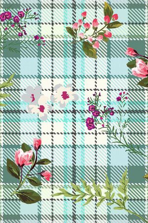 热带花卉印花华亿平台图片