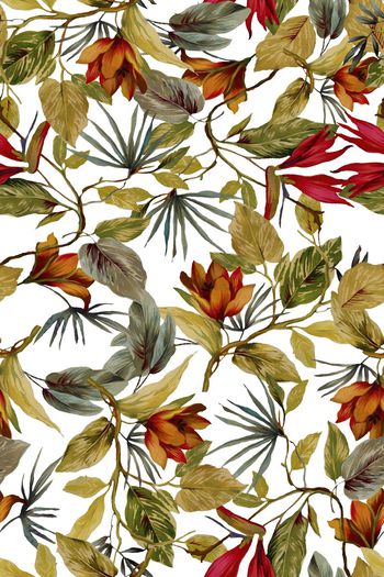 475979-原创时尚大牌热带植物花卉丛林华亿平台