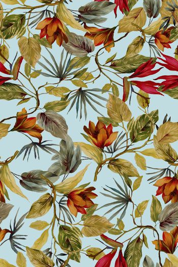 475980-原创时尚大牌热带植物花卉丛林华亿平台