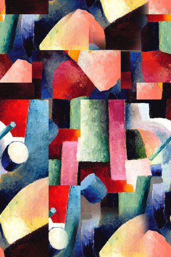 476074-抽象 油画 解构 拼贴 组合 秋冬