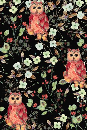 水彩画印花华亿平台图片