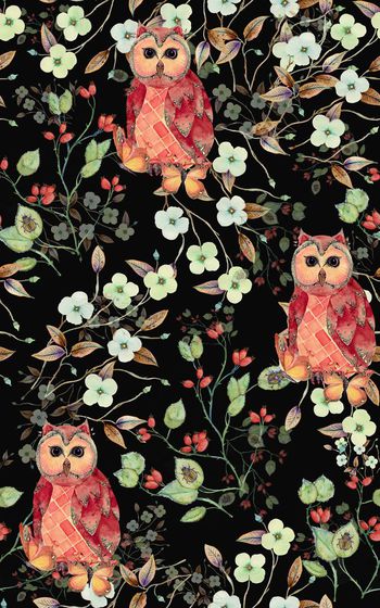 476140-水彩花鸟组合