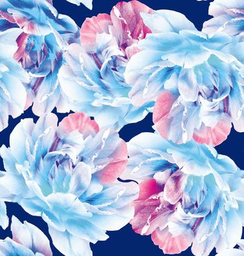 476158-欧美流行时尚手绘花卉印花