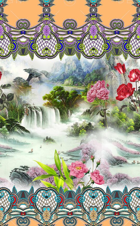 民族框印花华亿平台图片