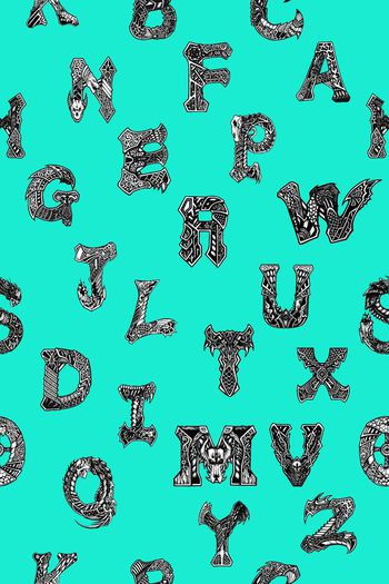 476221-复古潮流创意字母拼贴