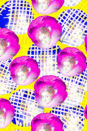 花卉 线条印花华亿平台图片