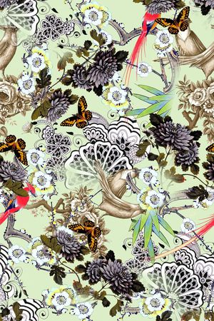 中国风印花华亿平台图片