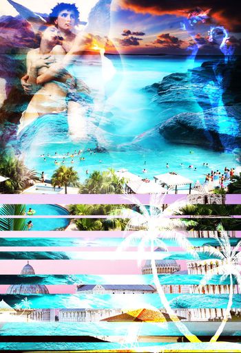 476284-欧美大牌抽象画夏威夷风情定位印花