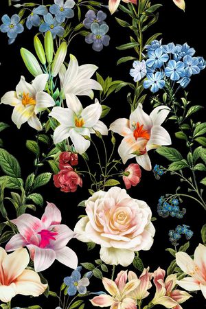 花卉印花华亿平台图片