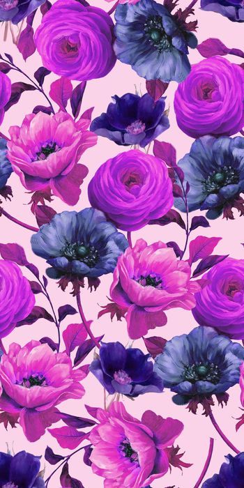 476345-时尚 水彩 花卉   数码 丝绸 