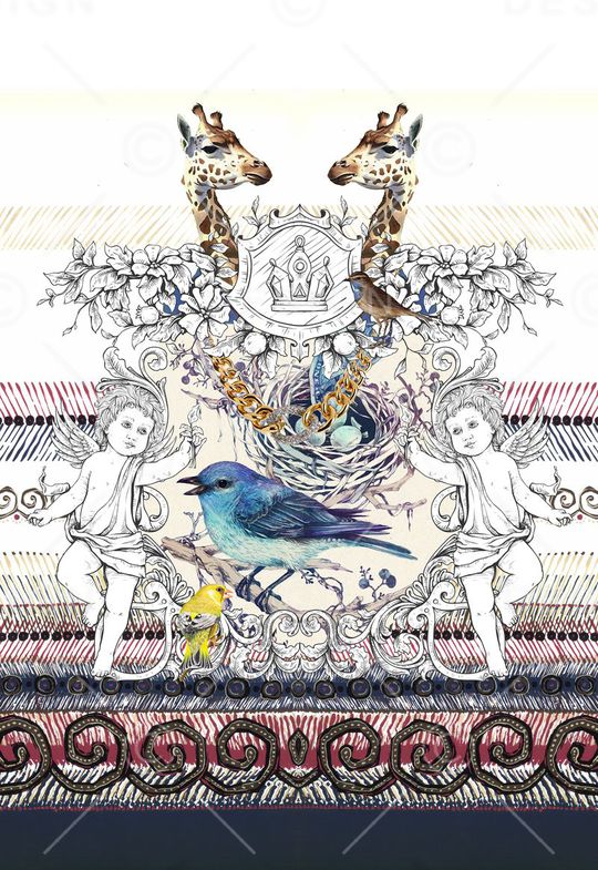 潮流时尚印花华亿平台图片