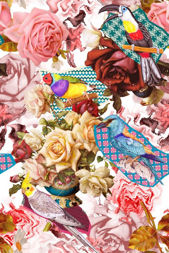 时尚热带印花华亿平台图片