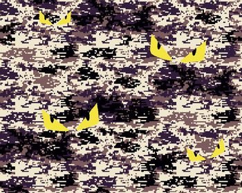 476483-男装秋冬细密芬迪小怪兽马赛克迷彩花