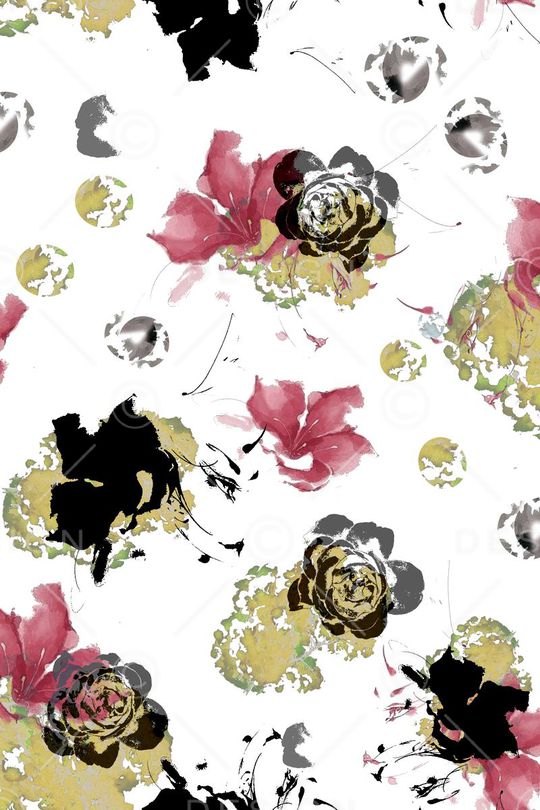 艺术花卉印花华亿平台图片