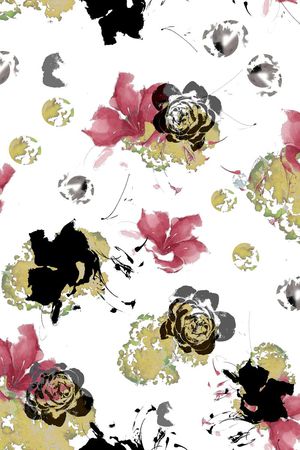 艺术花卉印花华亿平台图片