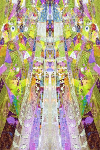 476524-WT504定位对称几何油画色彩斑斓