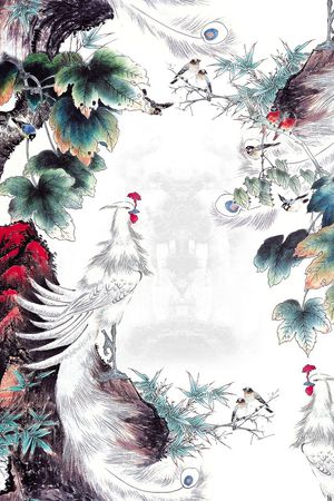 水墨印花华亿平台图片